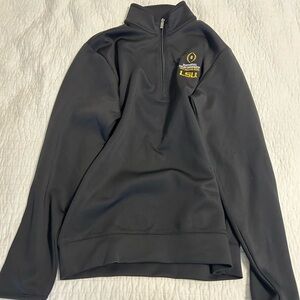 LSU Black Quarter-Zip Pullover